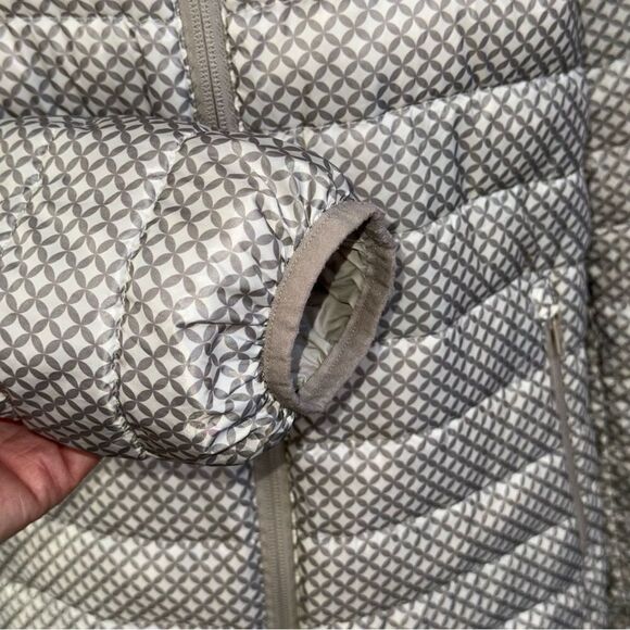 Sportscaster ultra lightweight Packable grey diamond
 down stadium jacket sz S - Picture 6 of 10
